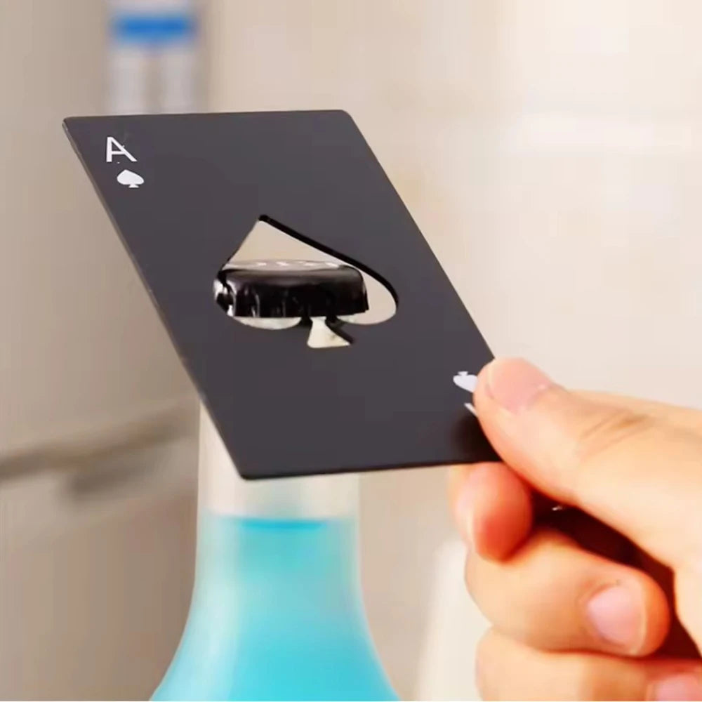 Pales en acier inoxydable un casier à vin ouvre-bouteille cartes à jouer ouvre-bouteille carte de crédit ouvre-bouteille de bière