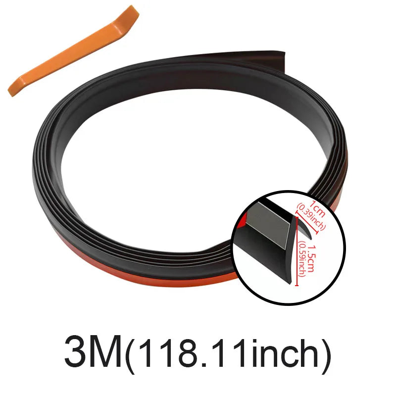 Tira selladora para ventanas de coche, sello automático en forma de V, relleno de huecos para ventanillas laterales de coche, burlete, accesorios de aislamiento acústico