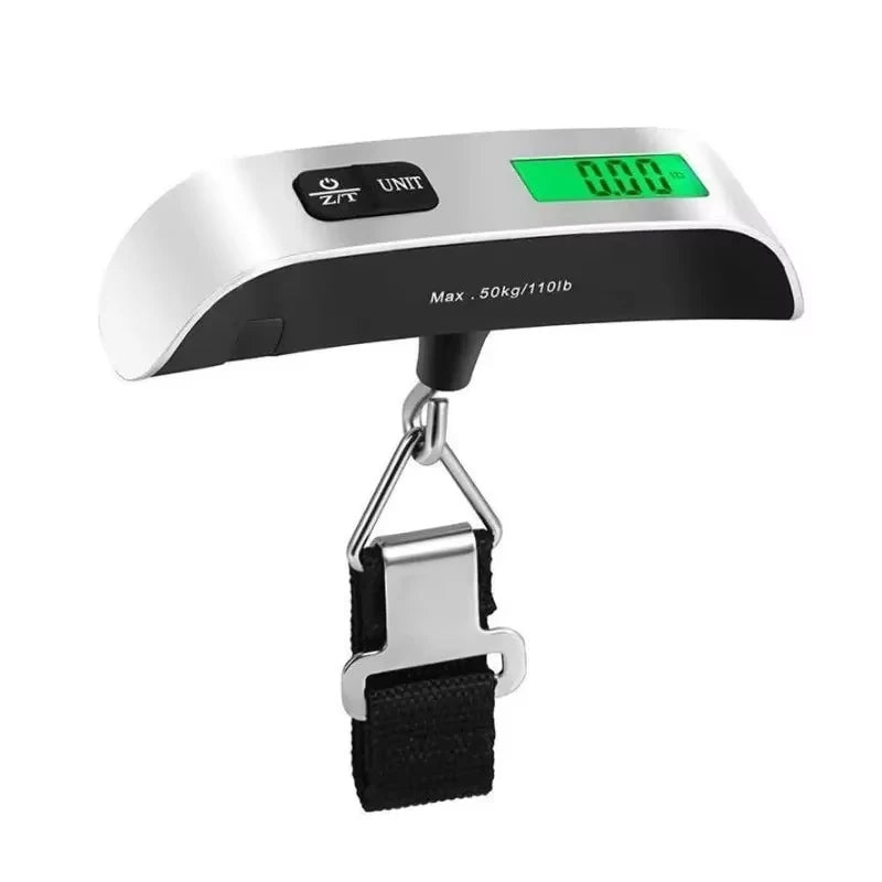 Balance suspendue portative. Balance de poids pour bagages 110 lb/50 kg pesage électronique pour bagages de voyage. Ne comprend pas la batterie