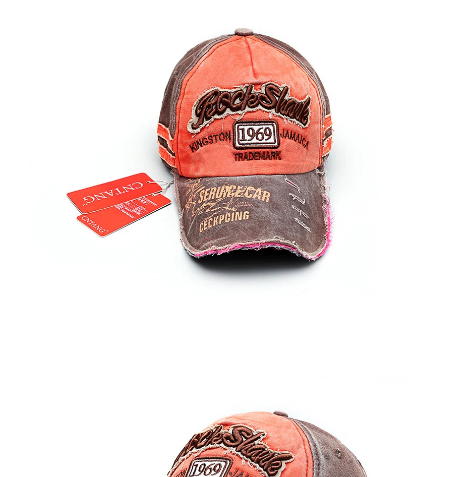 CNTANG Summer Fashion Vintage Baseball Cap Casual Washed Cotton Snapback Embroidery Caps For Men Women Fashion Hat Unisex Gorras