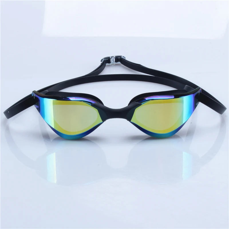 Lunettes De natation professionnelles Anti-buée, galvanoplastie, étanche, en Silicone, professionnelles