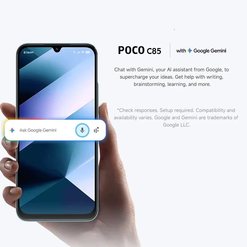 POCO C85 6GB/128GB 8GB/256GB NFC Version mondiale Smartphone 50MP caméra 6000mAh batterie