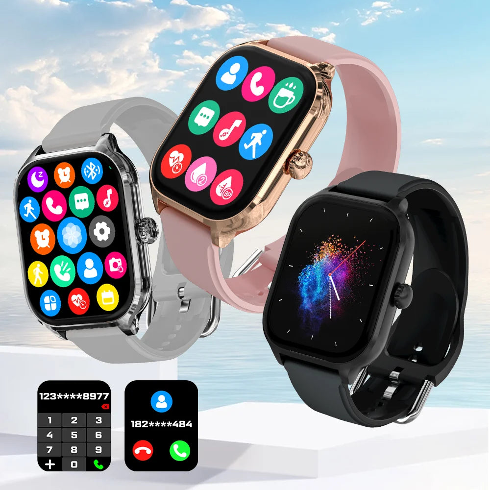 Smartwatch LAXASFIT H9 con esfera para responder llamadas, rastreador de calorías, frecuencia cardíaca, monitor de oxígeno en sangre, reloj inteligente Bluetooth