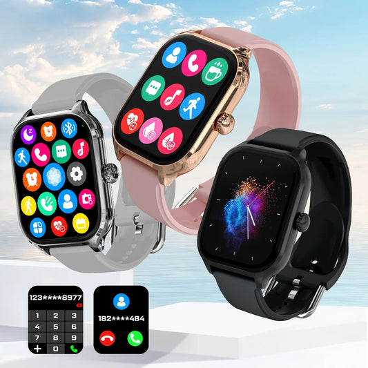 Smartwatch LAXASFIT H9 con esfera para responder llamadas, rastreador de calorías, frecuencia cardíaca, monitor de oxígeno en sangre, reloj inteligente Bluetooth