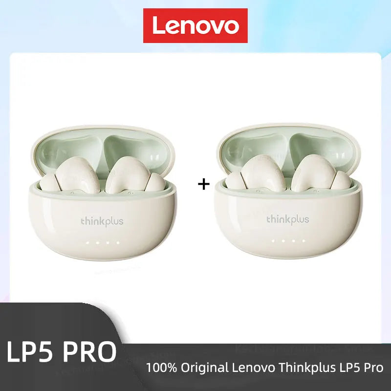 Lenovo-Auriculares inalámbricos LP5 PRO, Bluetooth 5.4, TWS, sonido HiFi, auriculares para juegos, cascos deportivos LP5Pro, batería de larga duración con micrófono 2025