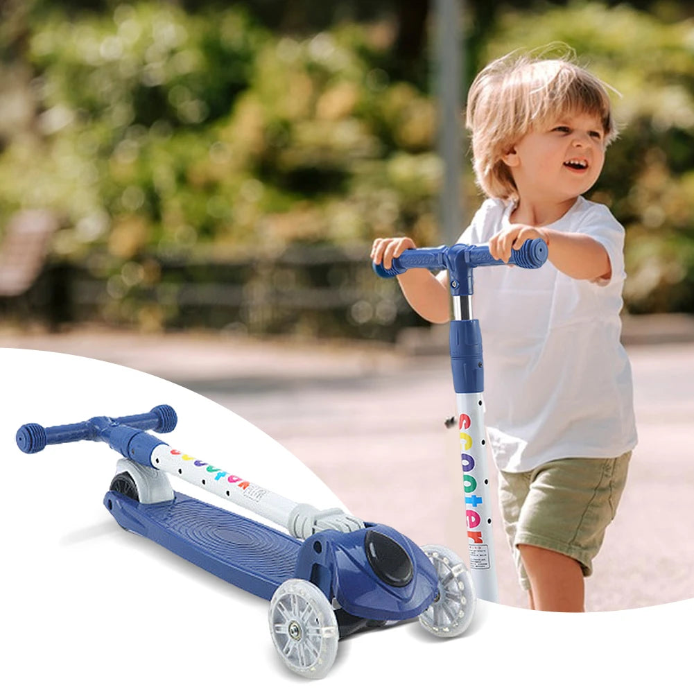 Push Scooter with Light-Up and Adjustable Wheels for Children Ages 3 to 10, Casual Accessory