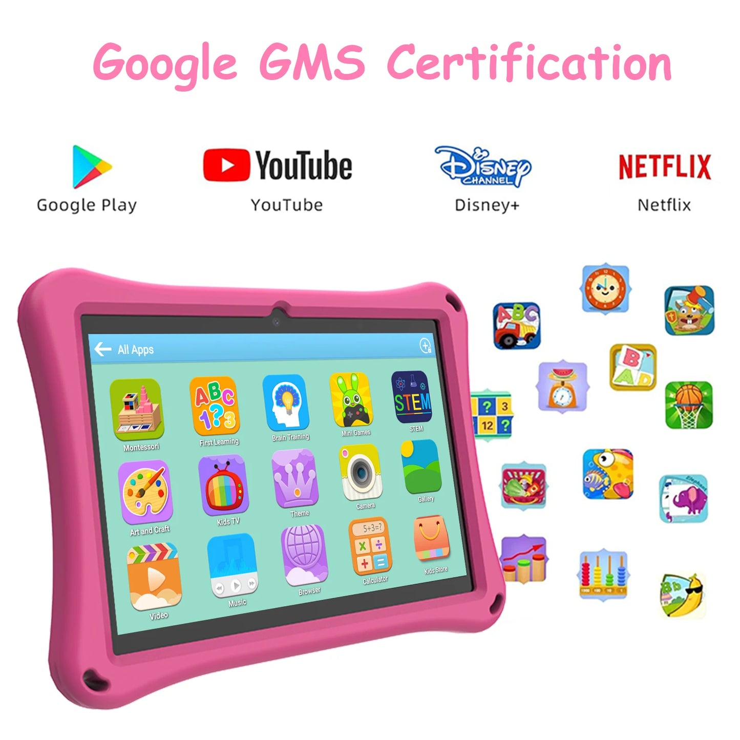 Octa Core 10GB 128GB pour apprendre 10 pouces Android avec emplacement pour carte 4G Tablette éducative tablette pour enfants