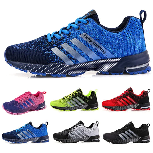 Men's Comfortable Non-Slip Shoes, Lightweight Shock-Absorbing Stable Mesh Breathable Casual Couple Sneakers