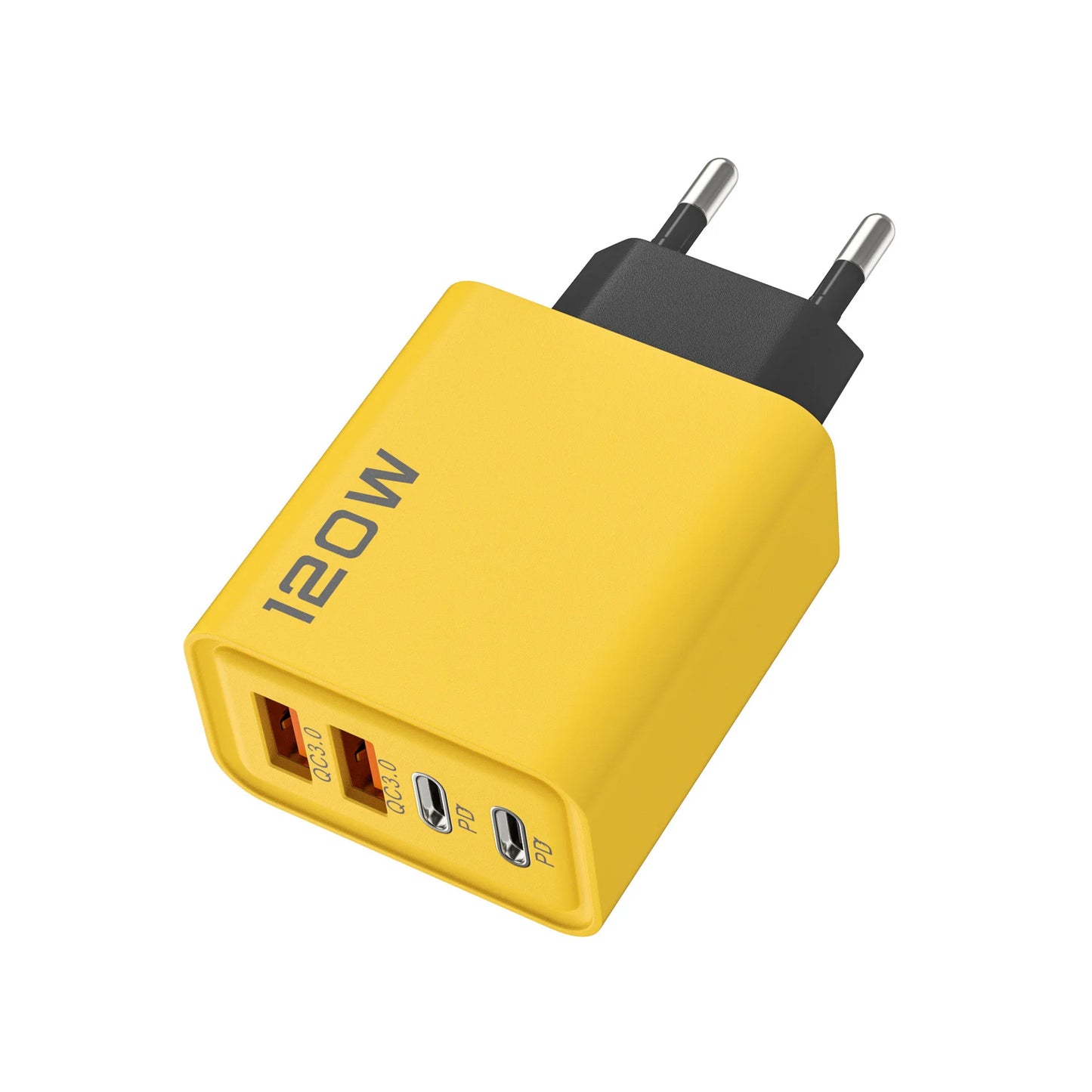 Total 120W USB Fast Charger 4 Ports PD Quick Charge USB 3.0 Type C EU US UK Plug Universal Wall Charger USB C Charging Adapter