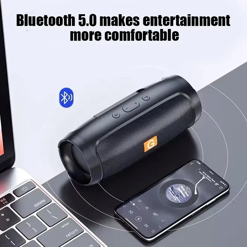 Haut-parleur Bluetooth portable — double stéréo, USB, TF, FM, subwoofer, extérieur