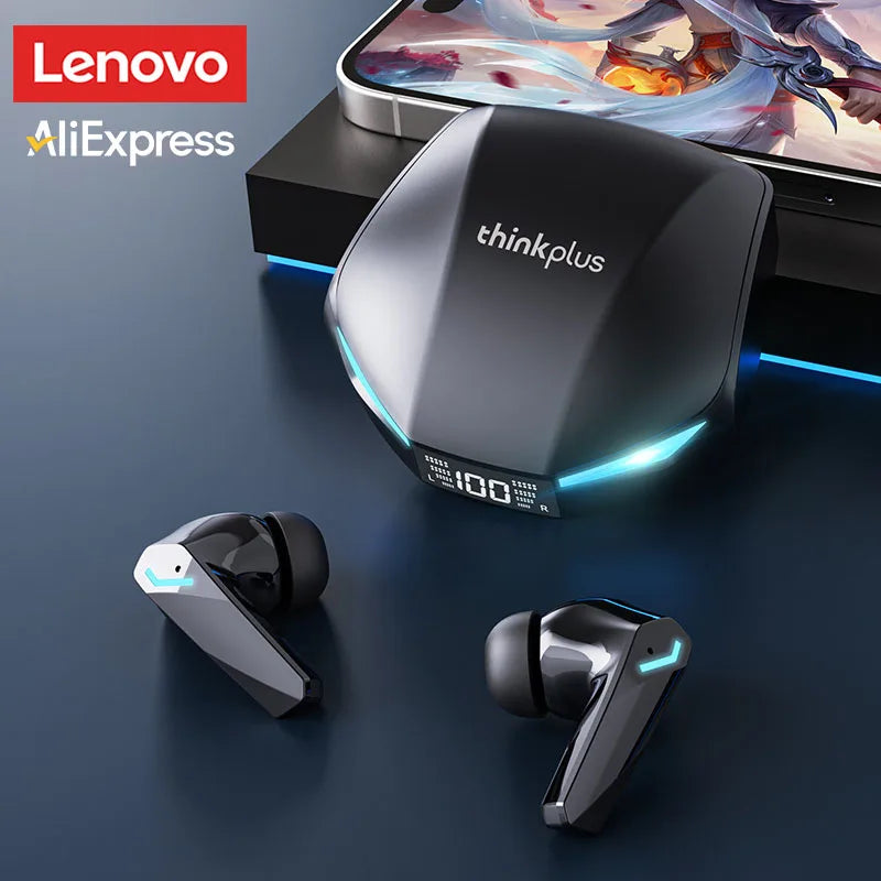 Nuevos auriculares Lenovo XT53 inalámbricos Bluetooth 5.4 mejorados, pantalla digital LED, resistentes al agua, baja latencia, auriculares para juegos