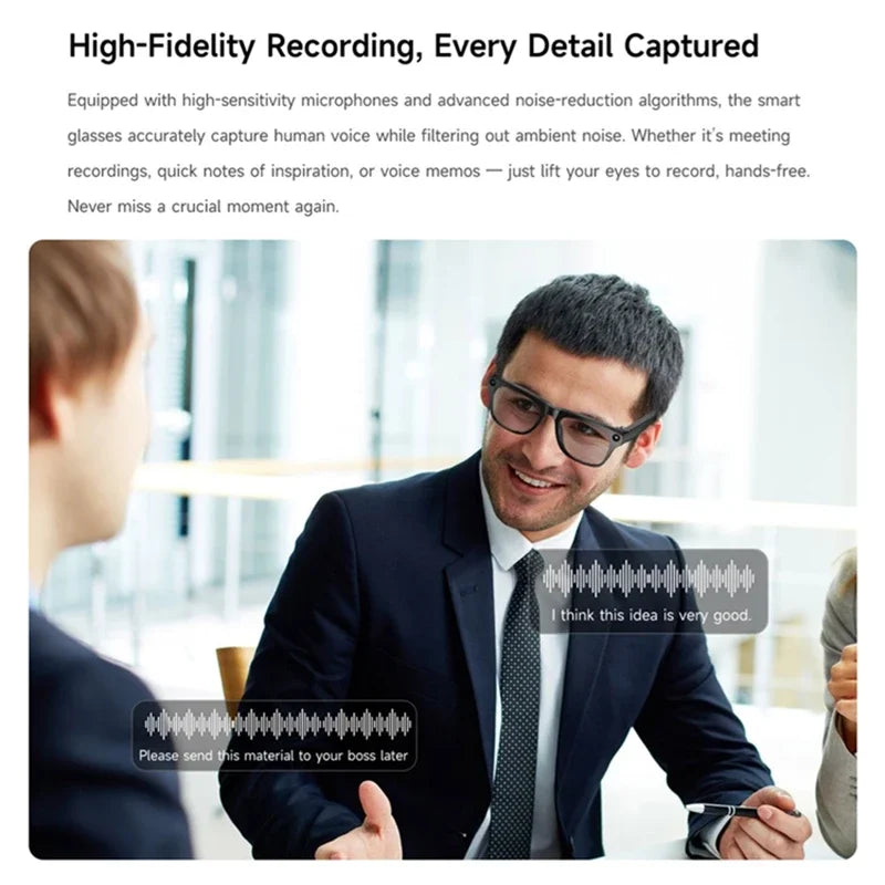 Lunettes intelligentes AI 8K HD photochromiques — Bluetooth, caméra, appel, musique, traducteur