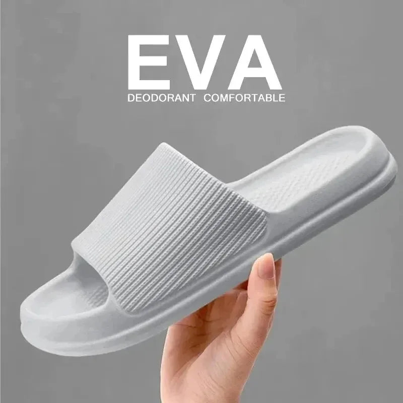 Anti-Slip EVA Shower Slippers with Soft Massaging Sole for Men and Women, Couples, Waterproof, Home, Leisure, Bathroom, Fashion