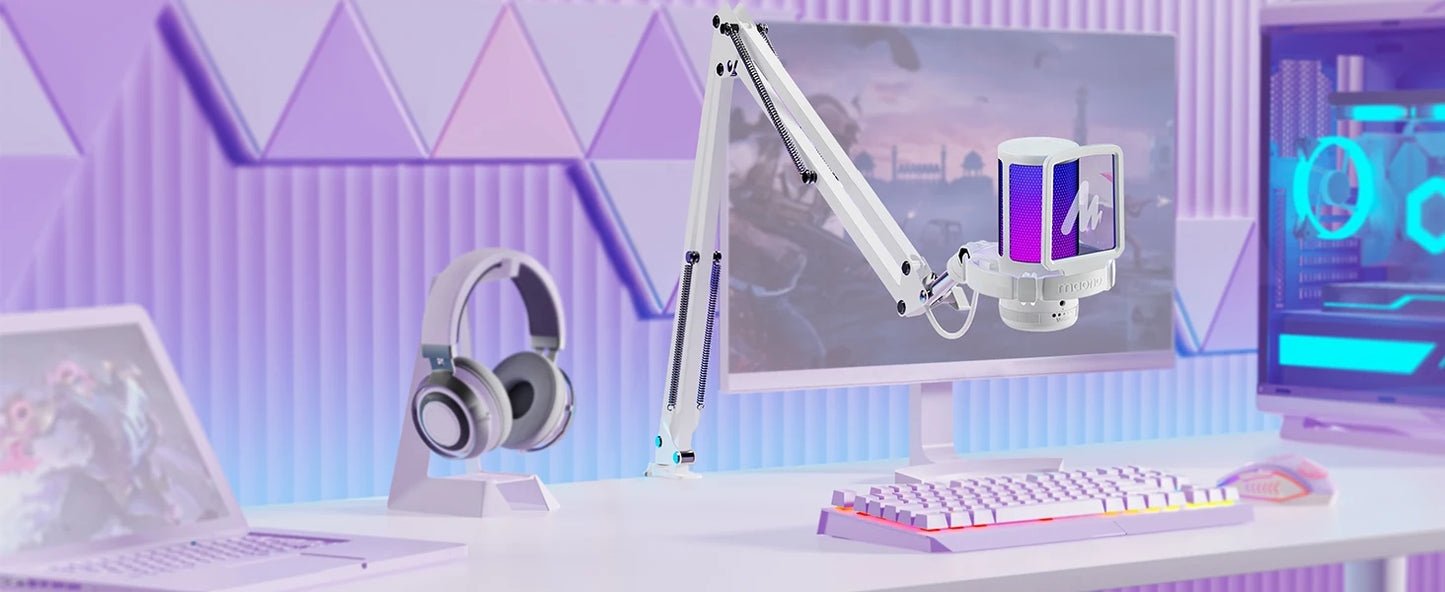 MAONO Gamerwave DGM20S — Microphone USB Gaming RGB Réduction Bruit Streaming