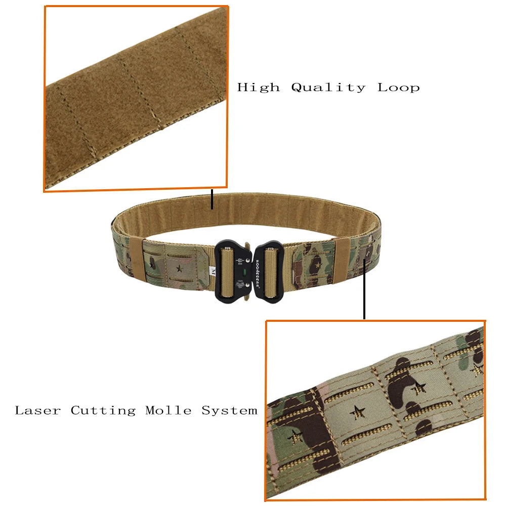 Ceinture de skip Dul2 pour homme, sangle à dégagement rapide, système Molle, airsoft, chasse, durable, extérieur, nouveau