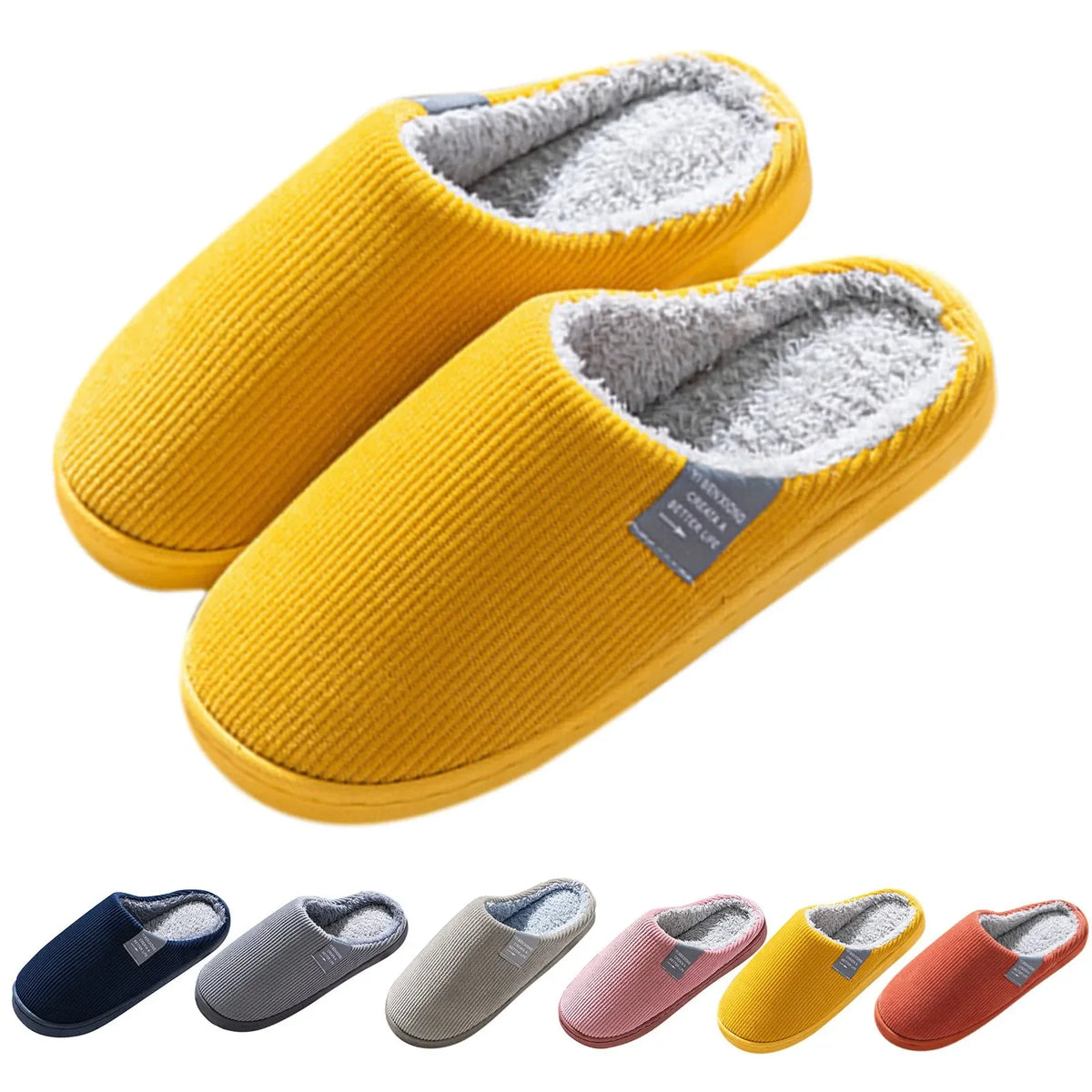 Pantoufles de Maison en Peluche Thermiques — Fond Épais, Antidérapantes, Intérieur Hiver, Unisexe