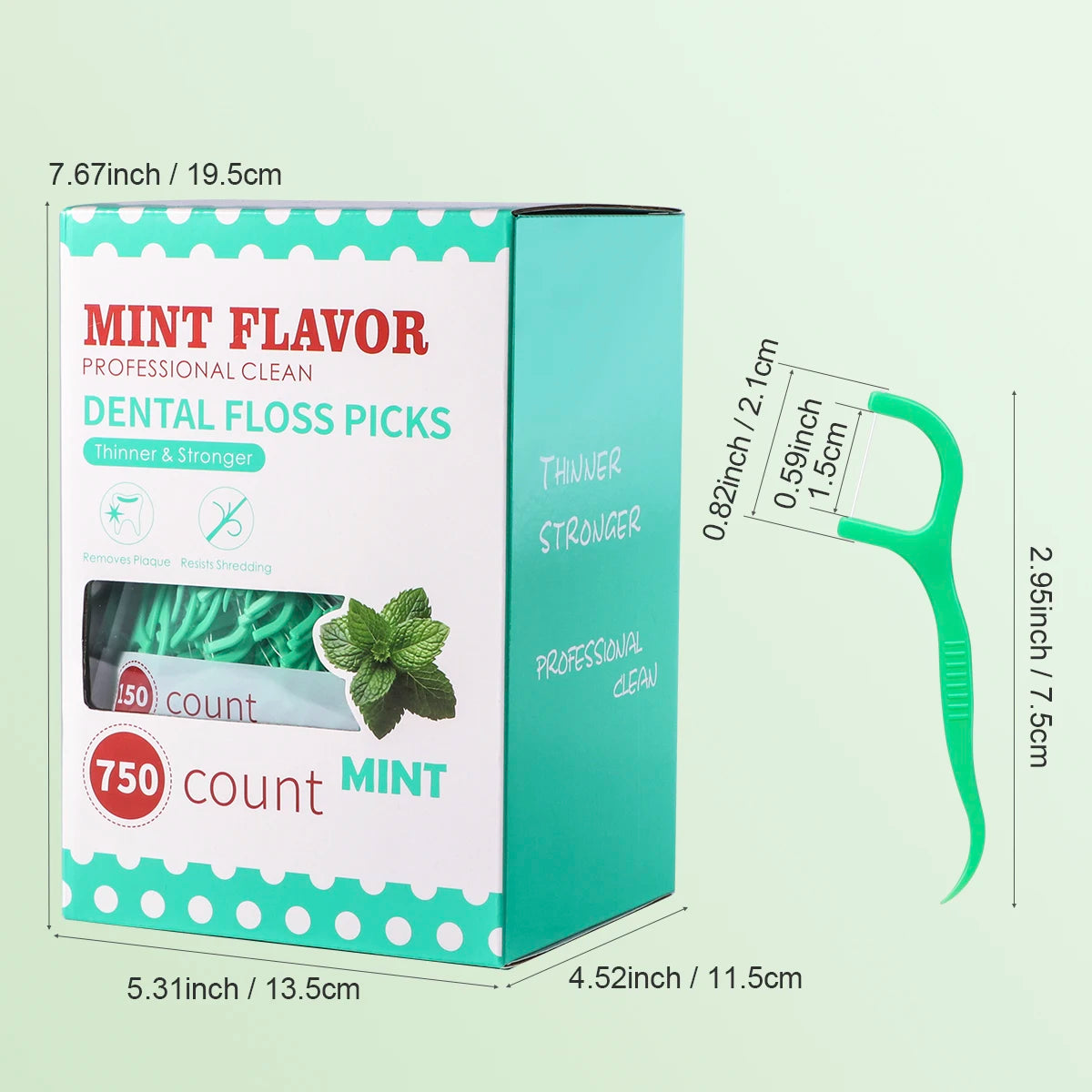 Mint Dental Floss Stick - Disposable Portable Home Dental Floss Stick - Oral Care - Deep Cleaning - Interdental Cleaning