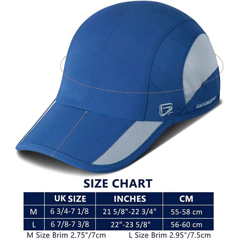 Casquette de sport unisexe à séchage rapide — réglable, légère, UPF 50+, course, randonnee, golf