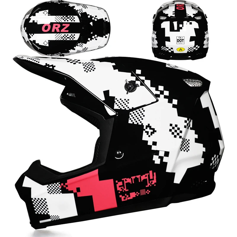 Casque Moto Hors Route Enfants Professionnel — Tout-Terrain Lunettes Cadeau