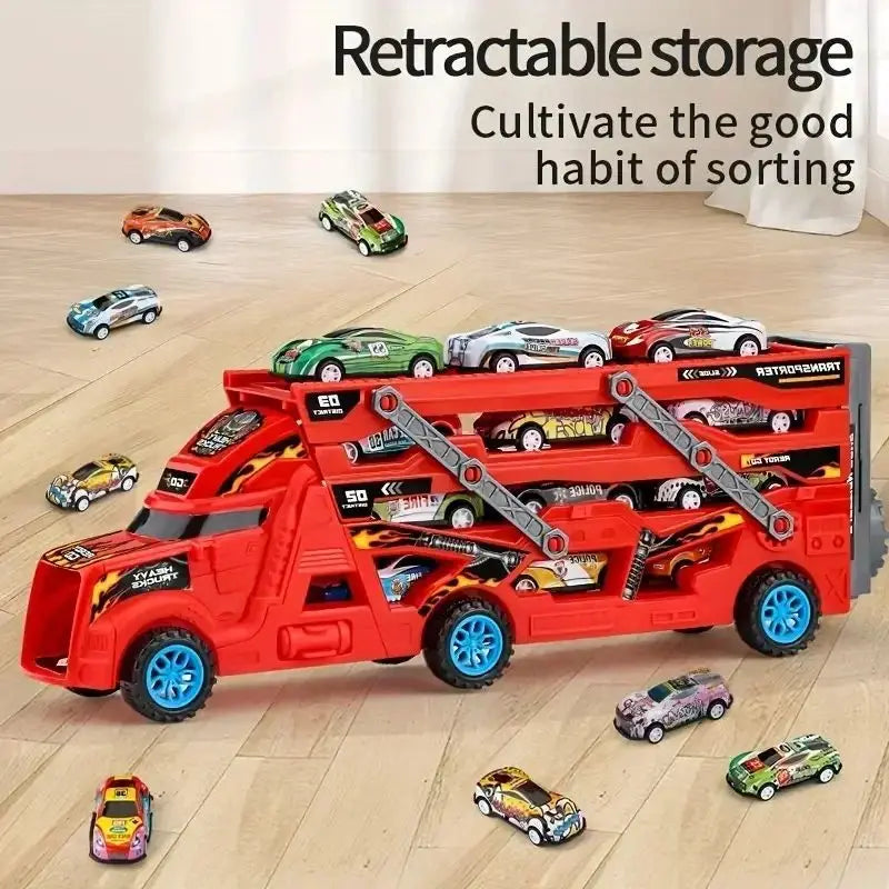 Children's special simulated police toy car, send 6 cars, Halloween and Christmas gifts for boys and girls