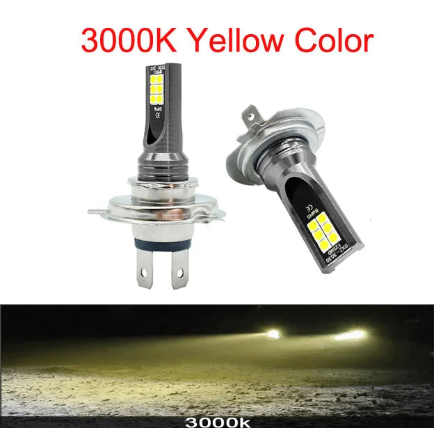 Super bright LED bulb for car and motorcycle, automatic fog lights, sauna light, H4, H7, H1, H3, H8, H9, H11, 9005, 9006, HB3, HB4, 12V, 24V, 80W, 2 pieces