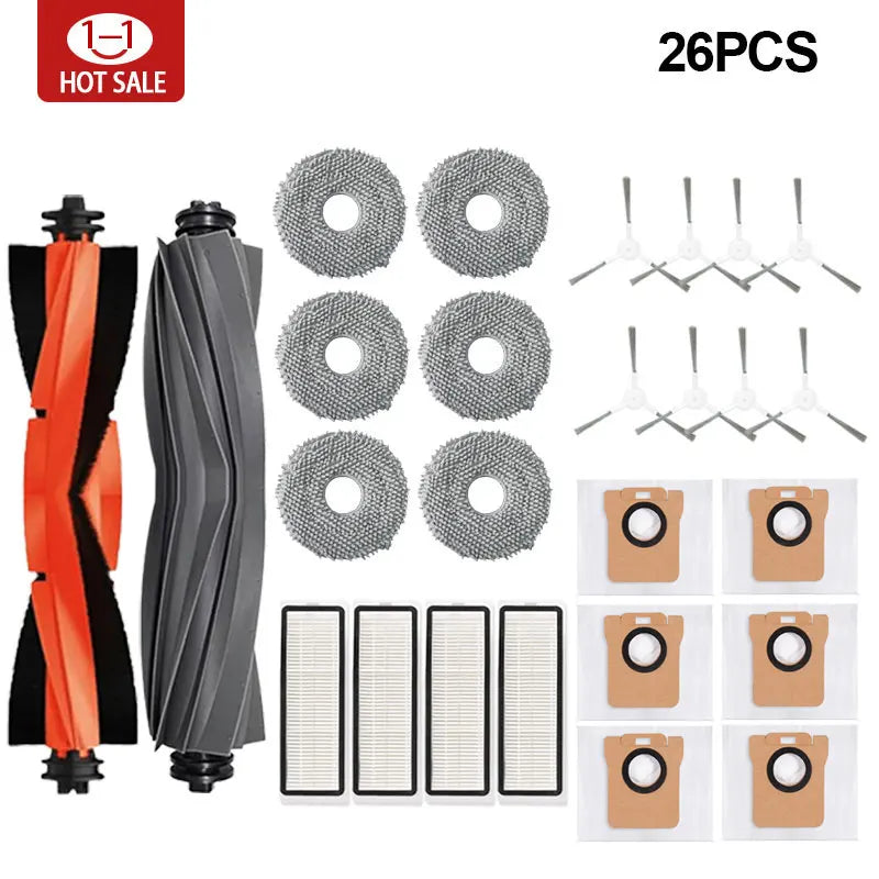 Dust bag for Xiaomi X20 + / X20 Plus robot vacuum cleaner, mop and grill accessories, main side brush, Hepa filter, spare parts