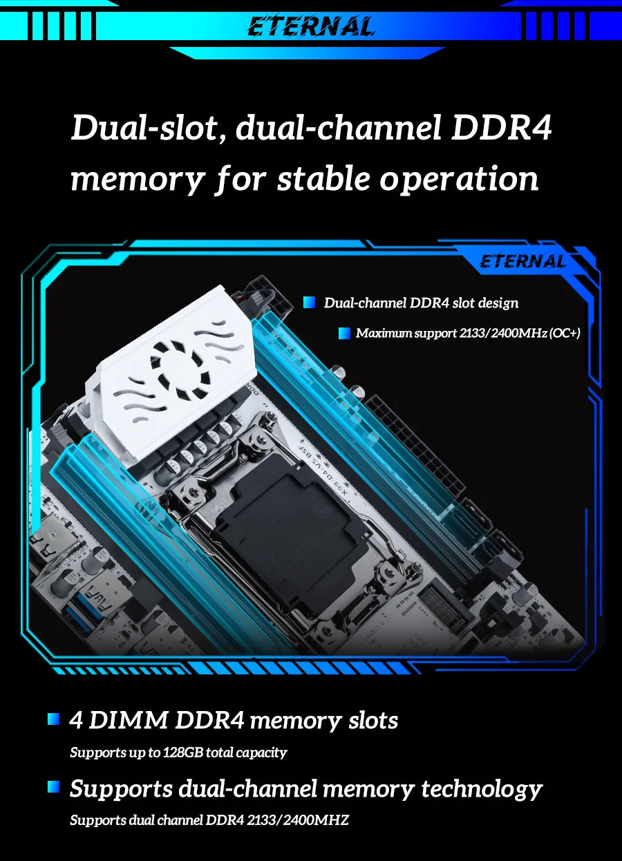 SOYO X99 jeu de carte mère C612 Chipset TPM2.0 broche avec E5 2680 V4 CPU et DDR4 16G (2*8G) 2133MHz RAM PCIE3.0 pour ordinateur de bureau