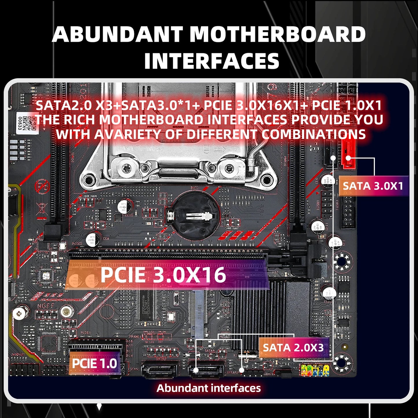 ZSUS X79 Kit de carte mère avec processeur Intel LGA2011 Xeon E5 2630 V2 DDR3 1*16GB ECC RAM mémoire prise en charge M.2 NVME Slot