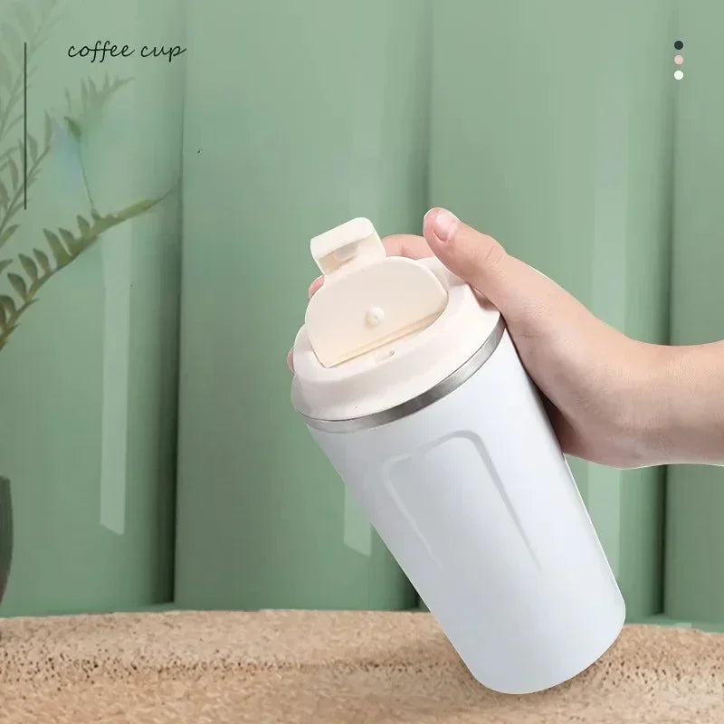 Tasse à café de voyage en acier inoxydable, tasse thermique anti-fuite, bouteille Thermos, thé, café, flacon sous vide, tasses isolées, 380/510ML