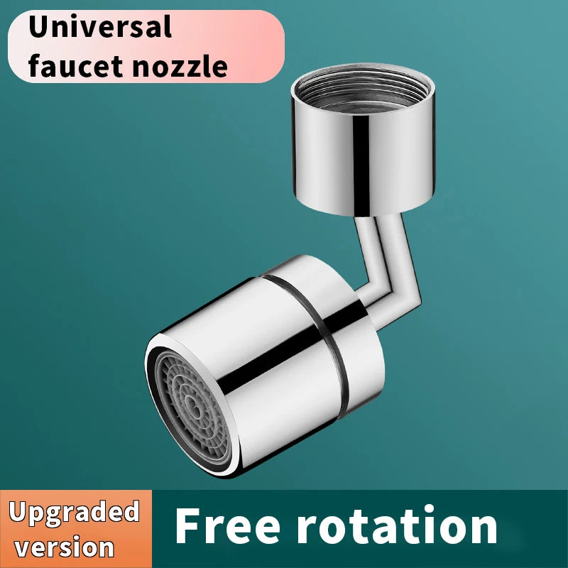 Universal 1080° ABS Robotic Rotating Faucet Extender, Kitchen Sink Faucet Aerator Extension, 2 Water Flow Modes