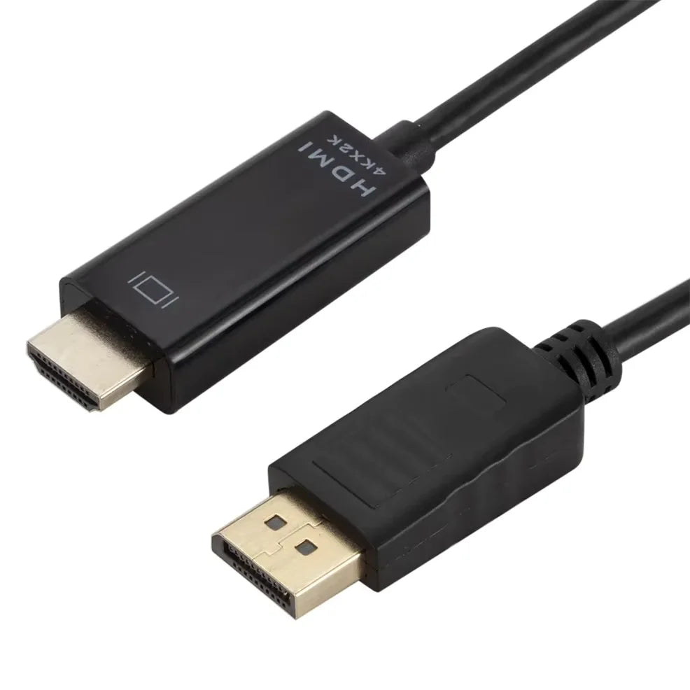 Adaptateur DisplayPort vers HDMI 4K x 2K, convertisseur DP vers HDMI, câble de 1.8m pour ordinateur de bureau, ordinateur portable, moniteur TV, projecteur