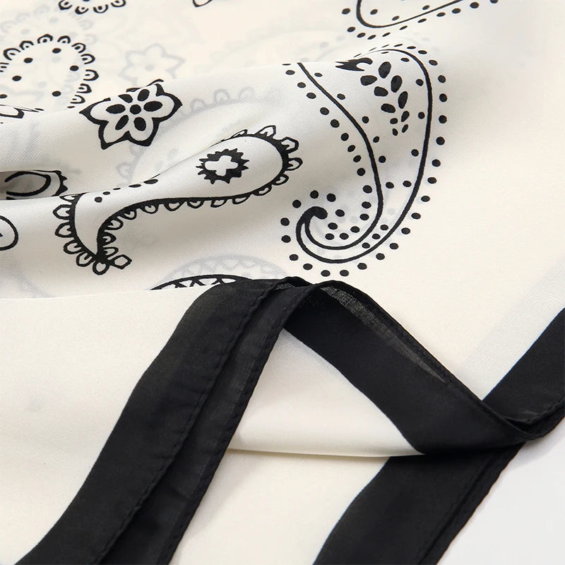 Pañuelo cuadrado tipo hiyab para mujer, estampado popular de lujo, chales cálidos de playa, envolturas, diadema para el cabello
