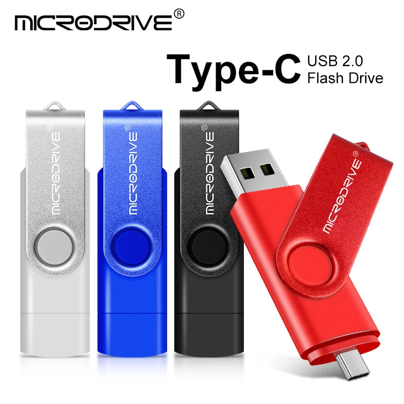Clé USB OTG 2 en 1 Type C 128 Go, clé USB 1 Go, 2 Go, 4 Go, 8 Go, 32 Go, 64 Go, 128 Go, mémoire USB