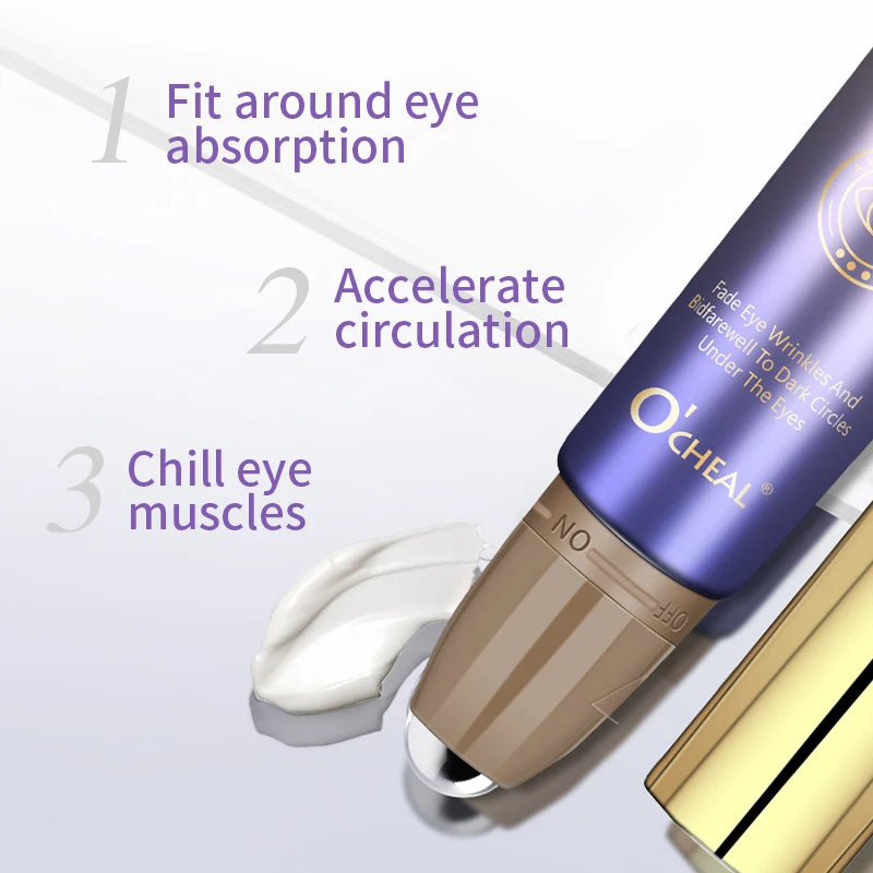 Crème anti-rides pour les yeux avec boule roulante — séchage rapide, hydratant, acide hyaluronique, sérum