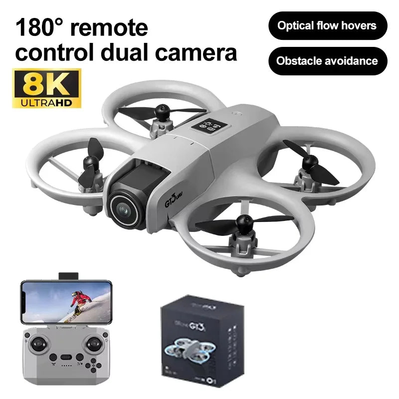 Drone 8K HD télécommande — mode sans tête, 360° flip, quadcopter, mini, jouet enfant, cadeau