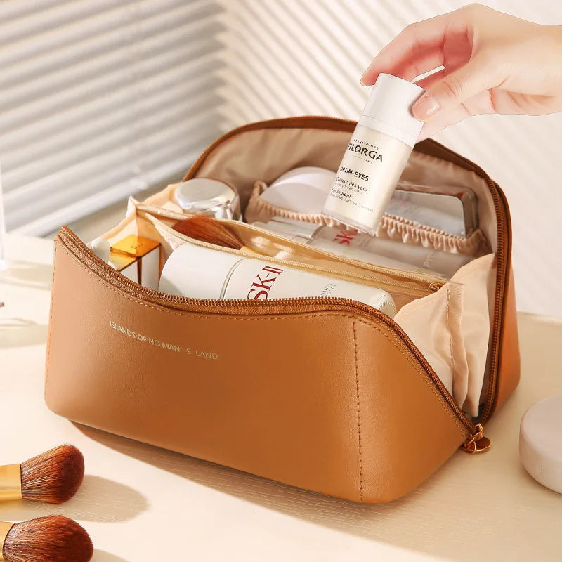Organizador de maquillaje, neceser de mujer, estuche de maquillaje, bolsa de almacenamiento, caja de lujo para señoras, neceser de cosméticos, bolsa de viaje con cremallera