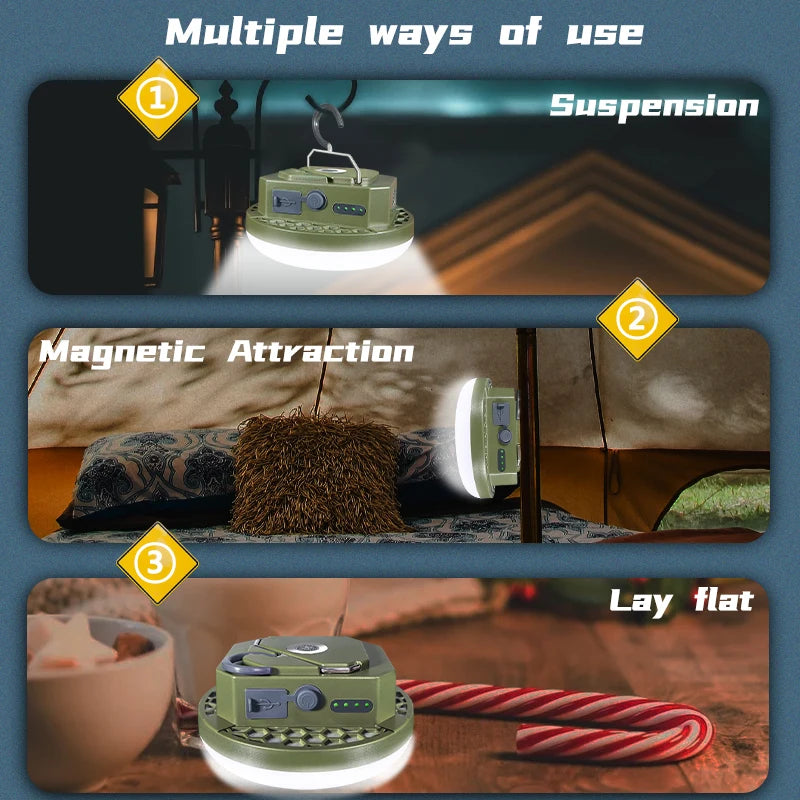 MOSLIGHTING 9900mAh Rechargeable lumière puissante lanterne de Camping avec aimant lumière forte lampe de poche Portable lampe de tente LED de travail