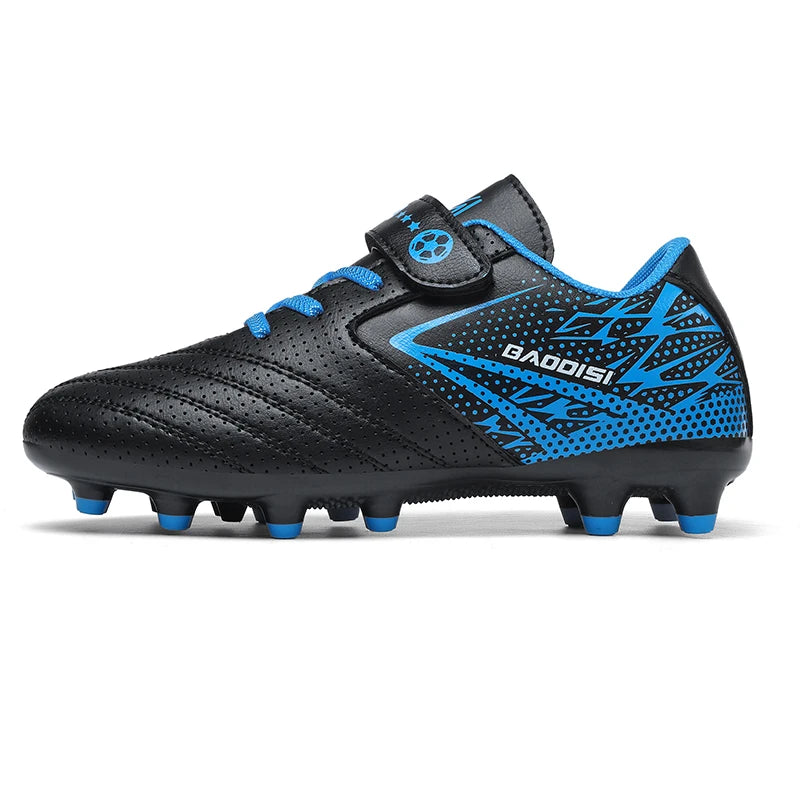 Sxfdneay Chaussures de Football Futsal Enfant Garçon — Cuir Verni, Semelle TPR, Intérieur