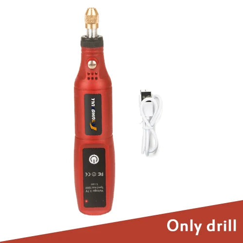 Minitaladro eléctrico USB, bolígrafo de grabado inalámbrico, recargable, herramientas Dremel, herramienta rotativa, taladro de mano inalámbrico, minipulidora