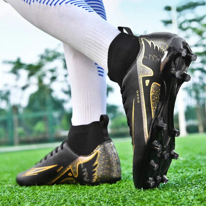 Chaussures de Football FG Homme Polyester Basses Sans Lacets Ultra-légères — Professionnel & Futsal EU 35–48