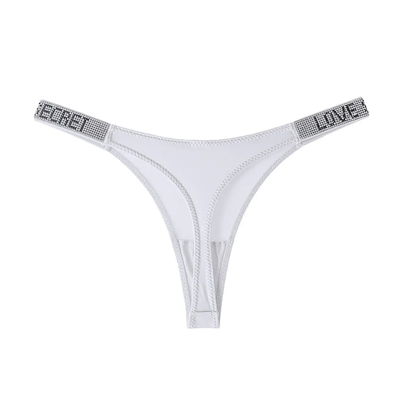 Culotte Taille Basse Strass & Diamants — String Sport Femme S-XL
