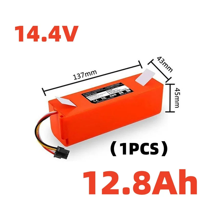 Batterie de remplacement pour aspirateur Robot Xiaomi Roborock S55 S60 S65 S50 S51 S5 MAX, pièces S6, 14.4V, 12800mAh