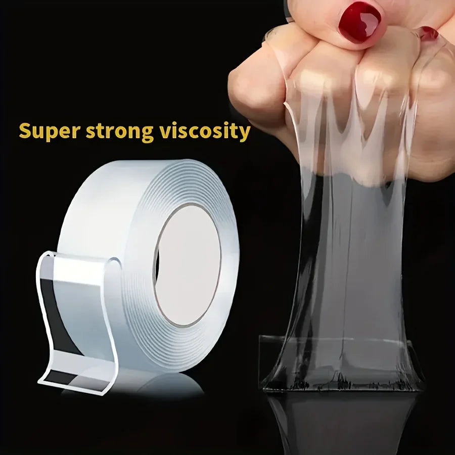 Nano Double-Sided Adhesive Tape, Extra Strong Decorative Tape, Thick, Transparent, Waterproof, Glue, Useful Things for Home