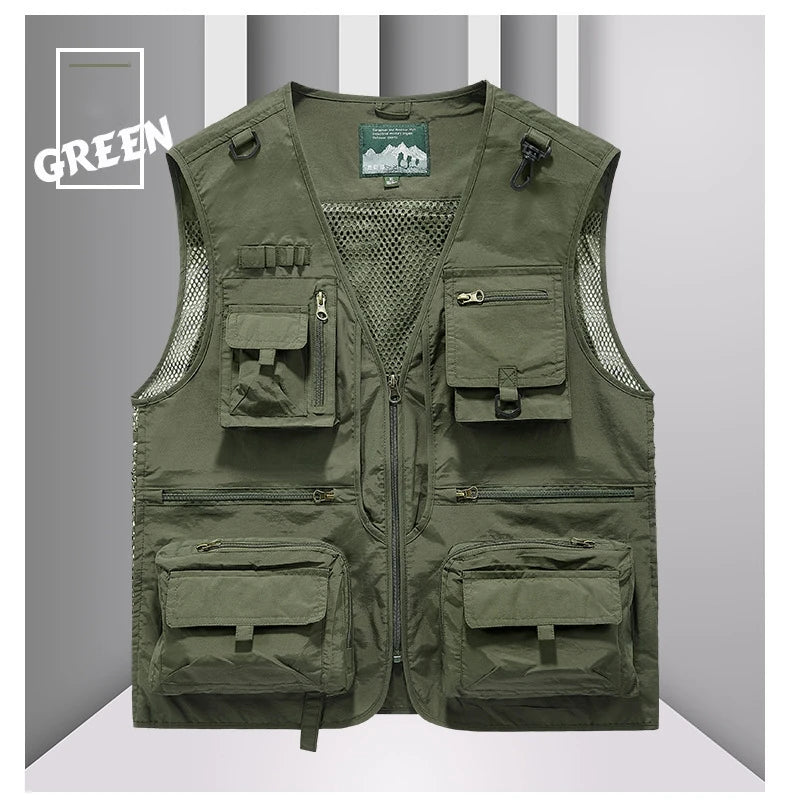 FGKKS – gilet multi-poches pour hommes, nouveau gilet de pêche respirant pour l'extérieur, design de qualité, veste de loisirs de haute technologie pour hommes