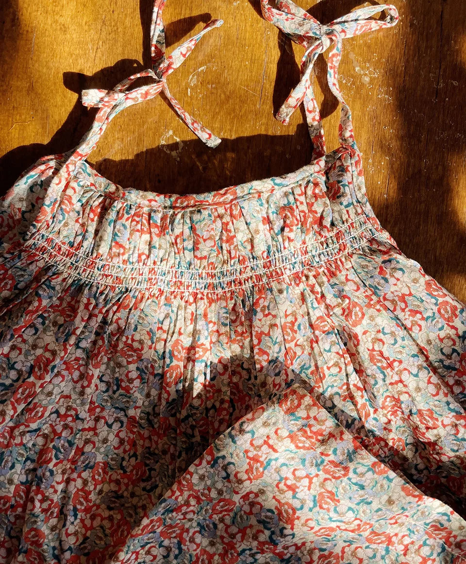 Robes d'été en coton pour bébés filles 2026 — débardeurs à imprimé floral, t-shirts, shorts, ensembles enfants