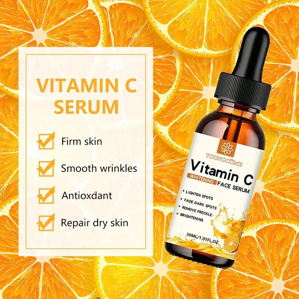 Essence Vitamine C & Acide Hyaluronique — Anti-Âge, Hydratante & Éclaircissante 30ml