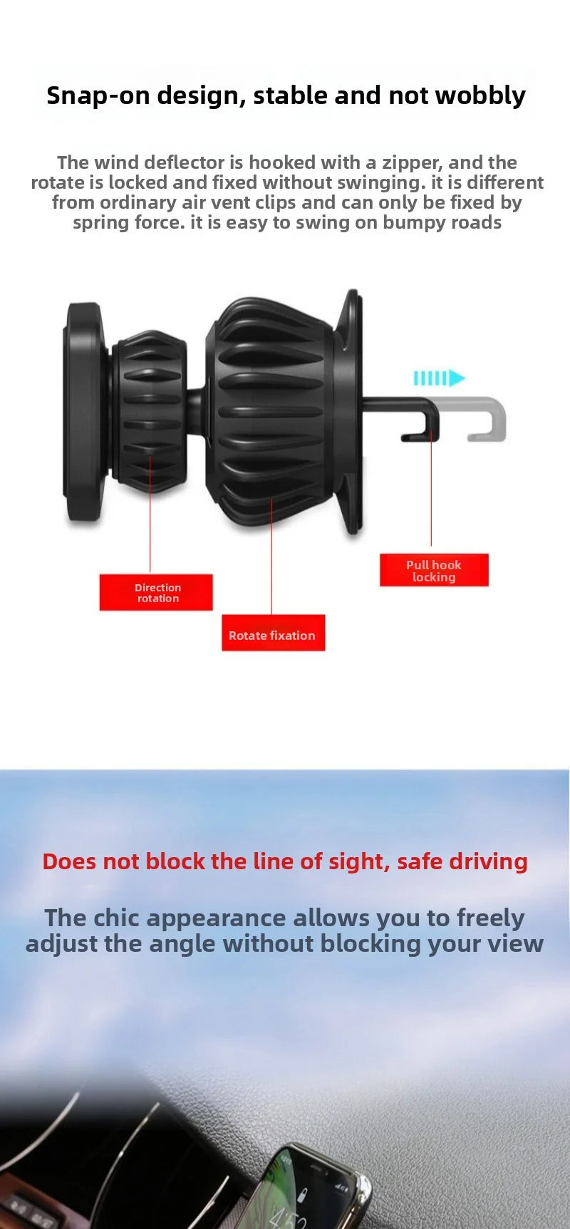 support téléphone voiture,Support magnétique de téléphone portable pour voiture, accessoires de voiture, rotation réglable à 360 degrés