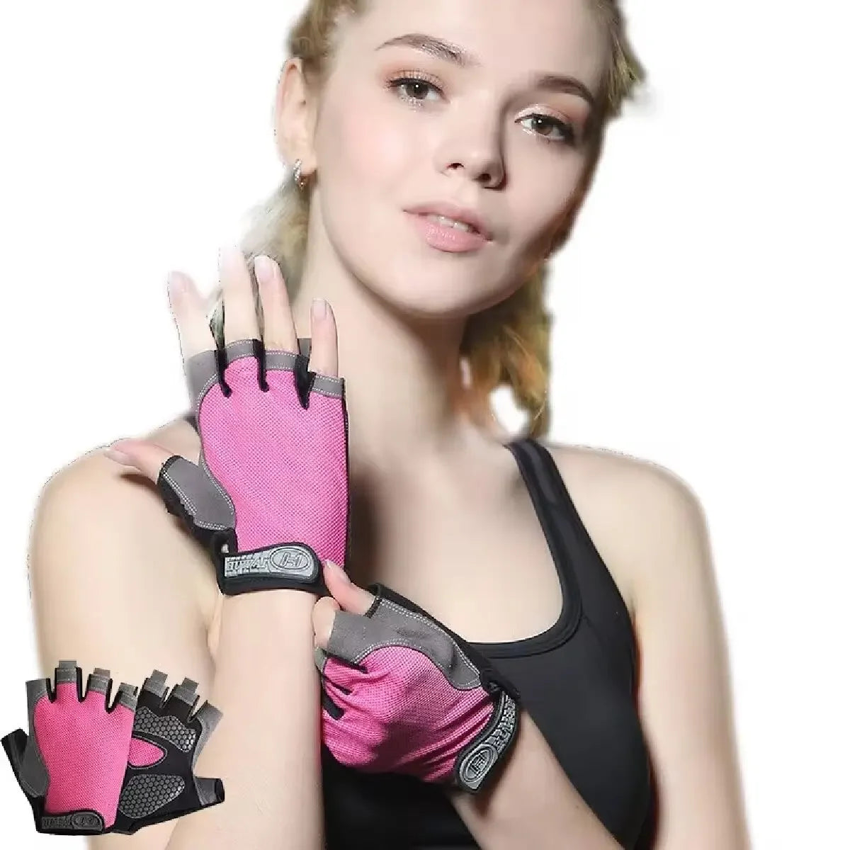 Gants de vélo sans doigts respirants antidérapants pour femmes et hommes, pour la pêche, le cyclisme, l'été, professionnels pour la salle de sport et le fitness