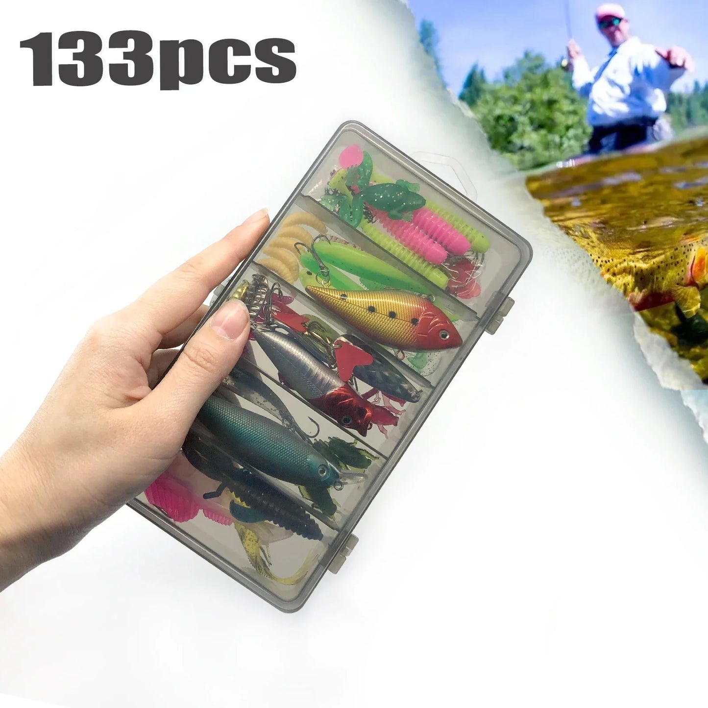 Kit de leurres de pêche pour truite, brochet, basse, multi-leurre, ensemble de matériel superposé, équipement professionnel, 83/133/193/239/409 pièces