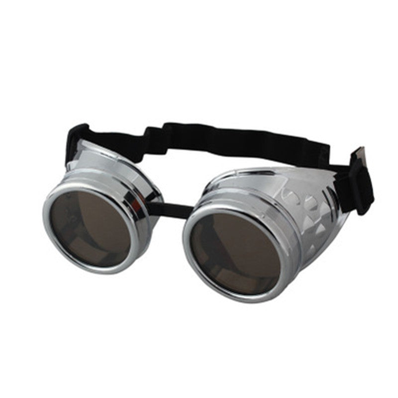 Lunettes de soleil mode Steampunk rondes surdimensionnées — soudage, Punk, Cosplay, couleurs lentille